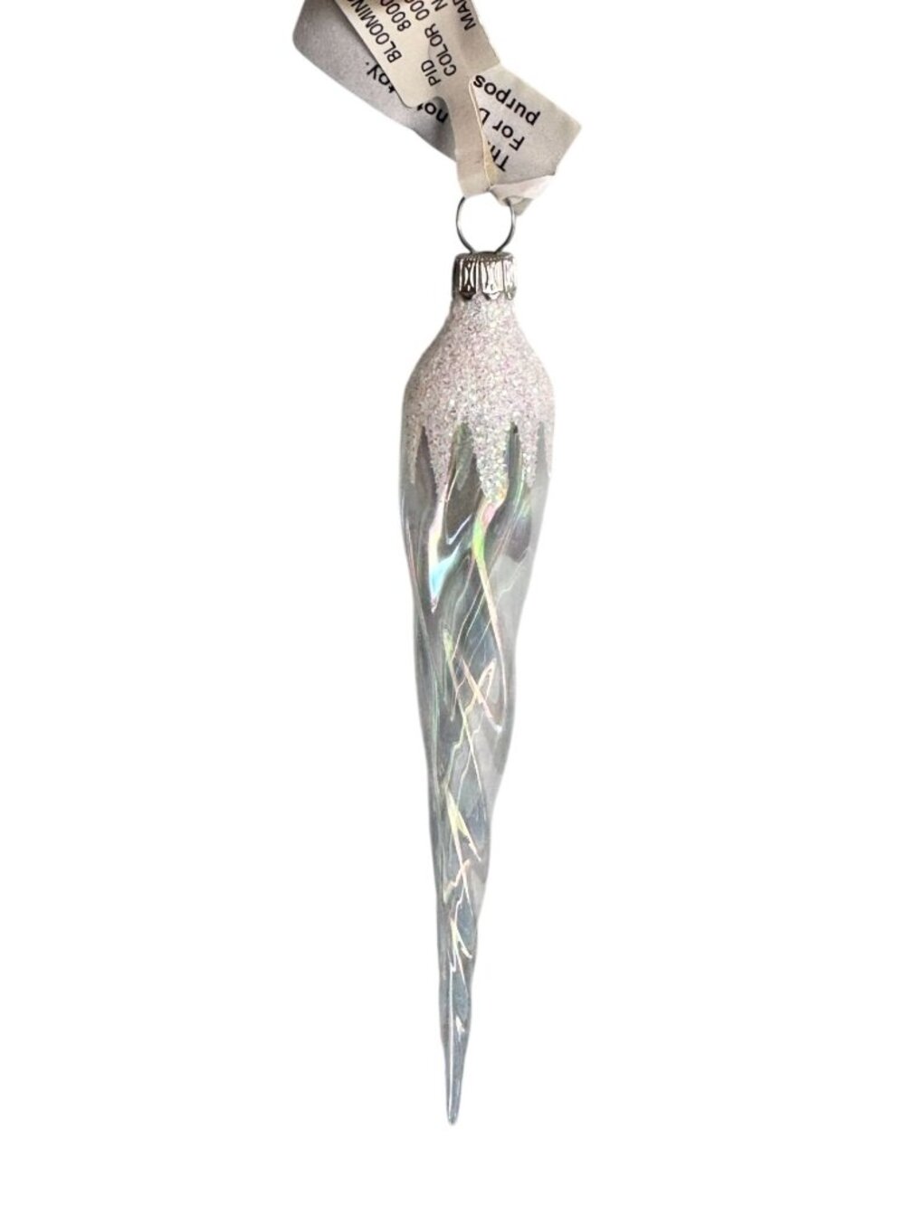 Vintage German Glass Icicle Ornaments Bloomingdales Clear Twisted Icicles 6" - Picture 7 of 7